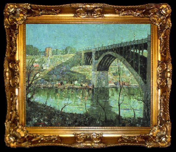 framed  Ernest Lawson Spring Night at Harlem River, ta009-2